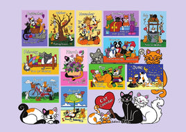 T045 Drawings: Titina and Friends - Cat Calendar Postcard