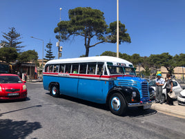 R012 Photo: Maltese Retro Blue Bus - Malta