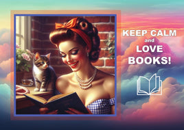 Fantasy Art (T029) - Keep Calm and Love Books