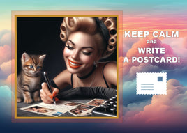 Fantasy Art (T034) - Keep Calm and Write a Postcard