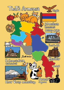 D004 Drawings: Titina and Friends - Map of Armenia
