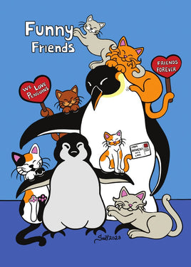 D068 Drawings: Titina and Friends - Penguins Funny Friends