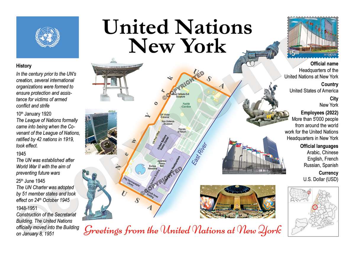 united nations headquarters map