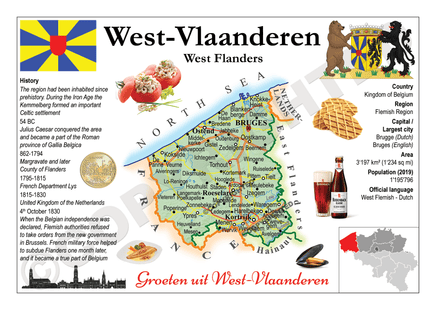 Europe | Belgium Province - West-Flanders MOTW (West-Vlaanderen) - top quality approved by www.postcardsmarket.com specialists
