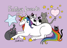 D033 Drawings: Titina and Friends - Fantasy Friends - top quality approved by www.postcardsmarket.com specialists