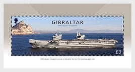 * Stamps | Gibraltar 2018 HMS Queen Elizabeth - Gibraltar Miniature Sheet - top quality approved by www.postcardsmarket.com specialists
