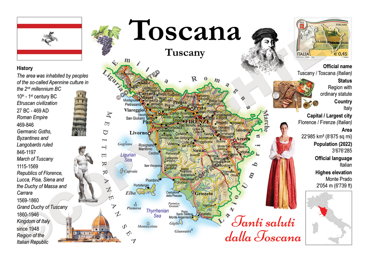 Europe Italy Regions MOTW Toscana