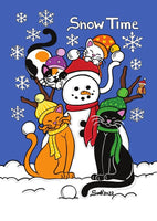 D0039 Drawings: Titina and Friends - Snow Time - top quality Post Cards approved by www.postcardsmarket.com specialists