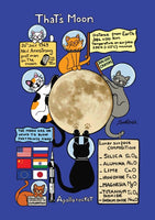 D025 Drawings: 5 x Titina and Friends - Travelling on the Moon! (bundle of 5 cards) - top quality approved by www.postcardsmarket.com specialists