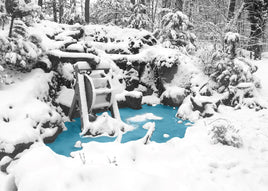 Photo: Winter waterfall (bundle x 5 pieces) - top quality approved by www.postcardsmarket.com specialists