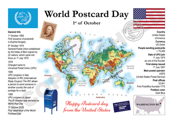 🌍 New Series: World Postcard Day Maps of the World