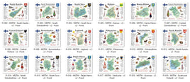 Finland Regions Maps of the World Postcard series