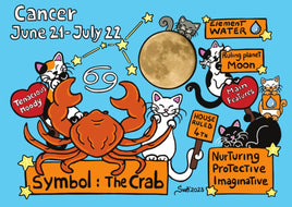 D014 Drawings: Titina and Friends - 04 Cancer (Crab) Zodiac Sign