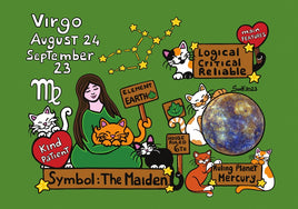 D062 Drawings: Titina and Friends - 06 Virgo (Virgin) Zodiac Sign