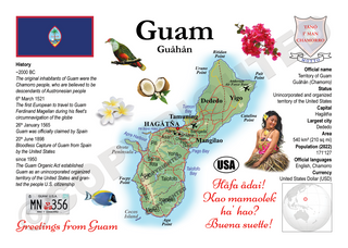 Oceania | Guam MOTW Maps of the World Postcard series