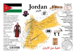 Asia | Jordan MOTW Maps of the World Postcard Series