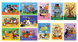 Collector's Pack - Titina and Friends 12 Months of the year postcards