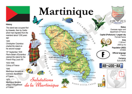 North America | Martinique MOTW Maps of the World Postcard series
