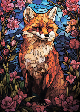 Postcard - Fox Stained Glass (DL81)