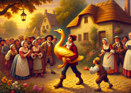 Postcard Fantasy: "Do you know the story?" No.17 The Golden Goose