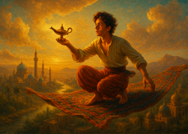 Postcard Fantasy: "Do you know the story?" No.20 Aladdin and the Wonderful Lamp