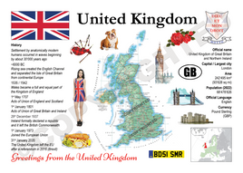 Europe | United Kingdom MOTW Maps of the World Postcard Series