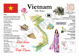 Asia | Vietnam MOTW Maps of the World Postcard series