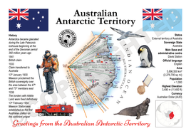 ANTARCTICA | Australian Antarctic Territory AAT MOTW Maps Of the World (DE06)
