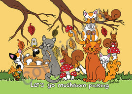 Drawings (D072) Titina and Friends: Let's Go Mushroom Picking