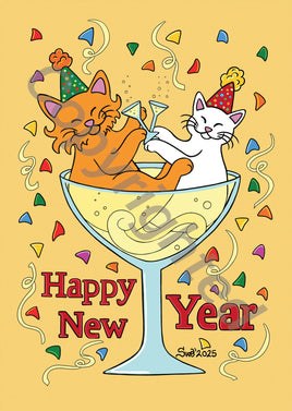 Drawings: Titina and Friends: Happy New Year Confetti