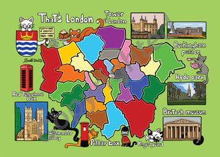 Drawings D045: Titina and Friends - Map of London, United Kingdom