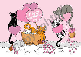 Drawings Titina and Friends: Hearts Rain Valentine's Day _ part 1