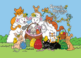 Drawings D017: Titina and Friends: Spring Blessings