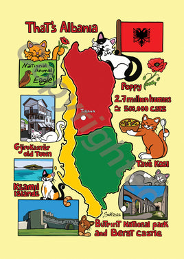 Drawings: Titina and Friends: Map of Albania