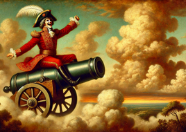 Postcard Fantasy: "Do you know the story?" No.32 Baron Munchausen