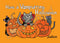 Halloween graphic with the text 'Have a Vampurring Halloween' on an orange background, featuring cartoon pumpkins and three cats. A large translucent diagonal watermark is visible across the artwork, and a signature reading 'Swo2021' appears in the lower right.