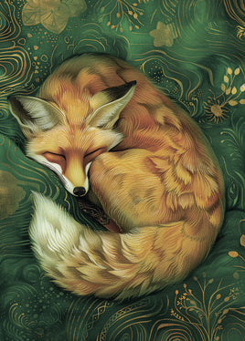 Postcard - Sleeping Fox (DL87)