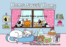 D064 Drawings: Titina and Friends - Home Sweet Home