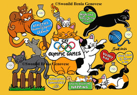 Drawings D005: Titina and Friends - Cat Olympic Games