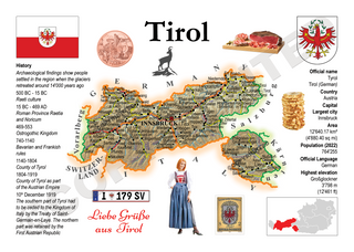Europe | Austria Federal States MOTW - Tirol