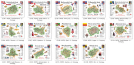 Czechia Regions (Kraje České republiky) MOTW - Set of 14 postcards