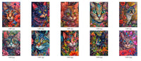 The Dutch Lady Design: Floral Cats 10 Postcards Set