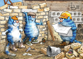Drawings: 58. Blue Cats - Building