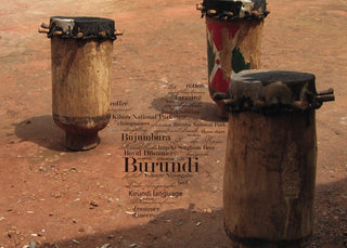 Word Cloud Photo: Burundi (Drums) view postcard