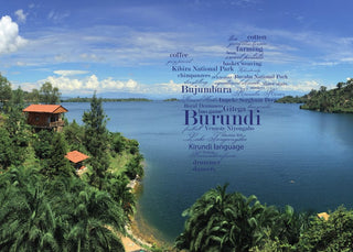 Word Cloud Photo: Burundi view postcard