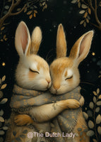 The Dutch Lady Design: Cuddling Animals 10 Postcards Set