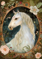 The Dutch Lady Design: Floral Horse Portraits 10 Postcards Set