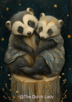 The Dutch Lady Design: Cuddling Animals 10 Postcards Set