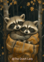 The Dutch Lady Design: Cuddling Animals 10 Postcards Set