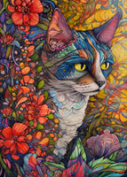 The Dutch Lady Design: Floral Cats 10 Postcards Set